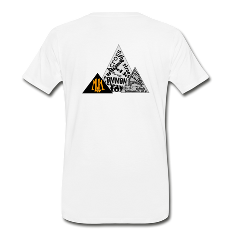 Hood Mountainl Logo  Pyramid Tee - white