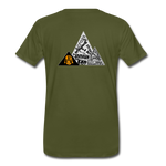 Hood Mountainl Logo  Pyramid Tee - olive green