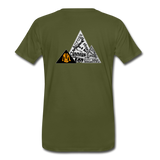 Hood Mountainl Logo  Pyramid Tee - olive green