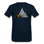 Hood Mountainl Logo  Pyramid Tee - deep navy